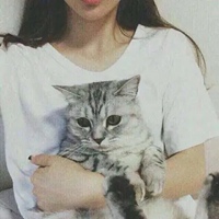 一个女孩抱着猫的头像 一个女的抱着一只猫的头像 (23)