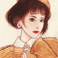 简单大方的水彩手绘女头 (6)