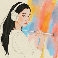 韩国插画师시현笔下的女生头像 (5)