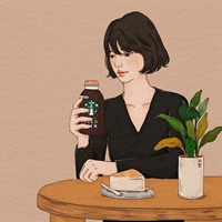 韩国插画师시현笔下的女生头像 (7)