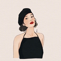 韩国插画师시현笔下的女生头像 (14)