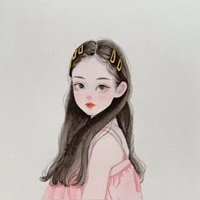 甜美可爱二次元美少女水彩头像插画 (2)