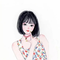 甜美可爱二次元美少女水彩头像插画 (4)