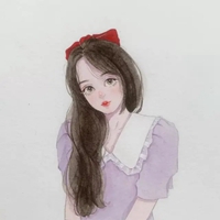 甜美可爱二次元美少女水彩头像插画 (5)