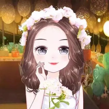 手绘头像像水晶一样亮晶晶，感觉整个人都在发光！