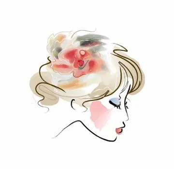 水粉色彩女生头像 (11)