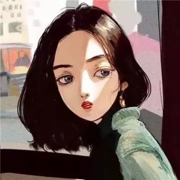 手绘简单简约女生头像 (11)