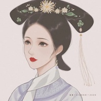 清新唯美国风古装俊秀女生头像插画 (4)