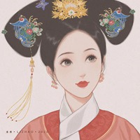 清新唯美国风古装俊秀女生头像插画 (6)