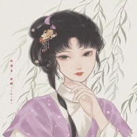 清新唯美国风古装俊秀女生头像插画 (9)