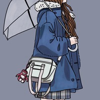 简单卡通JK制服少女头像15张 (13)