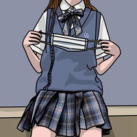 简单卡通JK制服少女头像15张 (15)