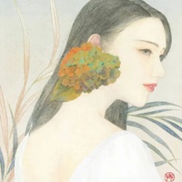 精致淡雅画风美女头像插画 (2)