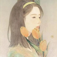 精致淡雅画风美女头像插画 (6)