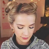 双丸子头欧美女生头像 (19)