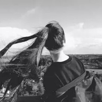 头像女生背影黑白长发 唯美黑长发背影图片头像女生 (8)