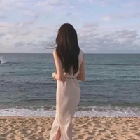 清新女生头像背影海边 海边的头像女生背影高清 (11)