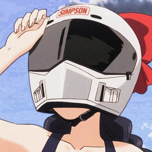 机车头盔 酷女孩头像