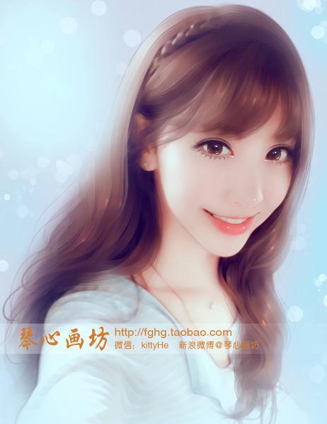 真人照片转手绘 高端梦幻 qq微信头像漫画自画像 diy定制个性礼物