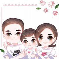 二胎全家福微信头像 卡通q版二胎家庭头像【点击鼠标右键下载】