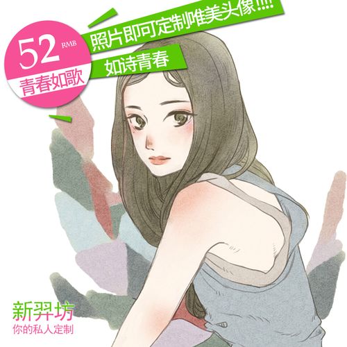 q版头像情侣手绘真人照片转ps漫画微信卡通婚礼形象设计水彩定制