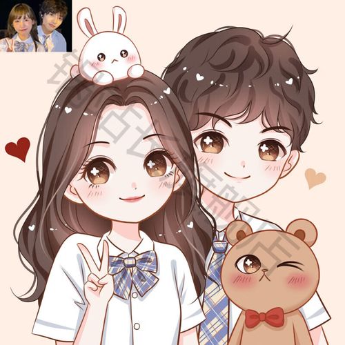 微信头像定制 q版手绘头像定制设计卡通人物照片转漫画人像动漫情侣画