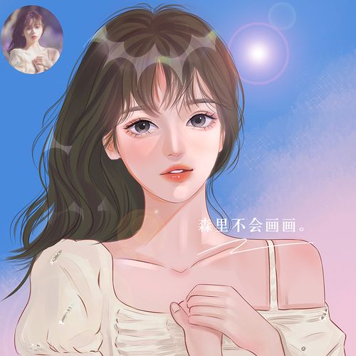 微信头像设计约稿原创水彩画师接稿漫画卡通情侣微信头像约稿动漫设计