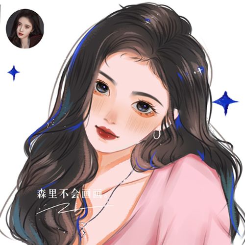 约稿 原创水彩画师接稿漫画卡通情侣微信头像约稿动漫设计手绘头像