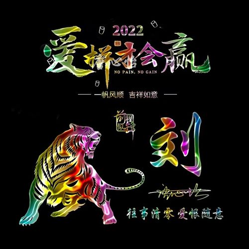 2022虎年大吉微信姓氏头像个性签名头像生肖卡通微信名字做头像