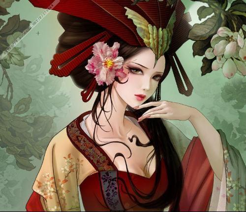 古风头像女侧脸简笔画右侧脸