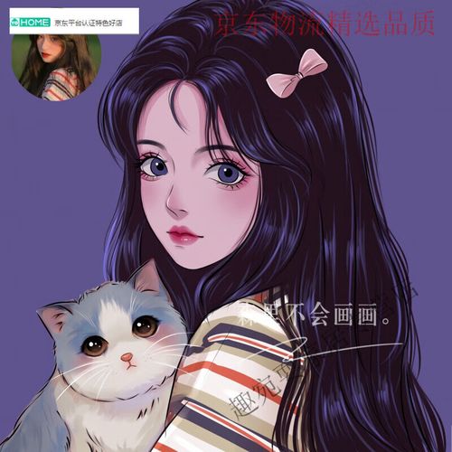 2022新款原创水彩画师接稿漫画卡通情侣微信头像约稿动漫设计手绘头像