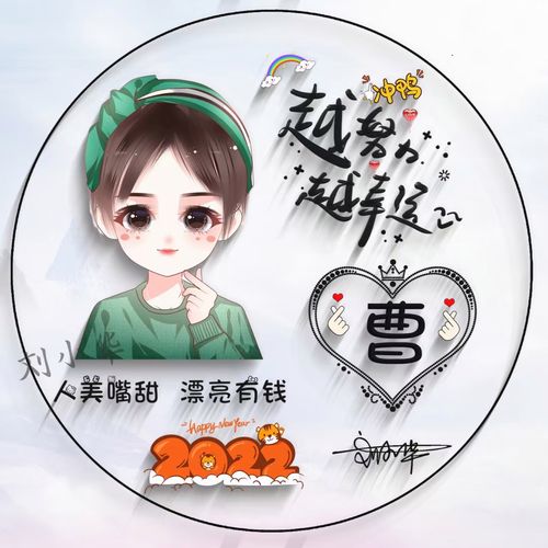 2022新年头像越努力越幸运微信头像虎年头像制作用自己姓名做头像