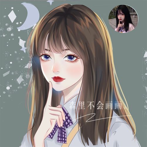 达趣格 手绘头像设计真人照片转漫画人物动漫画画q版微信卡通头像定制