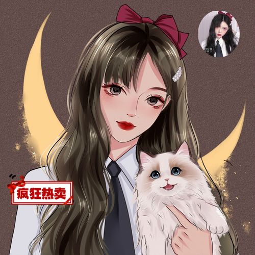 微信头像定制手绘头像定制原创水晶风画师约稿漫画卡通设计情侣照片微