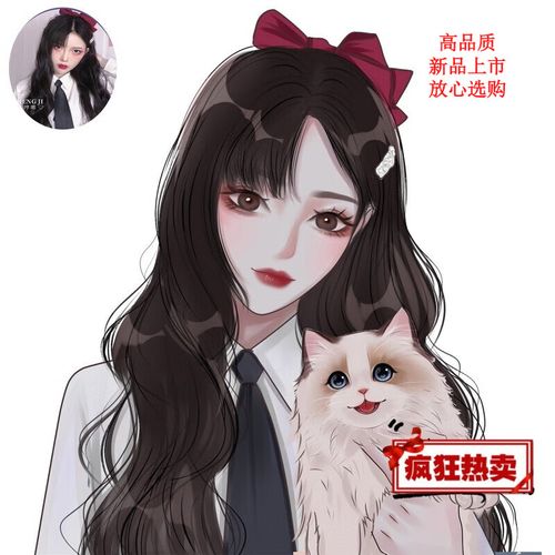 微信头像定制手绘头像定制原创水晶风画师约稿漫画卡通设计情侣照片微