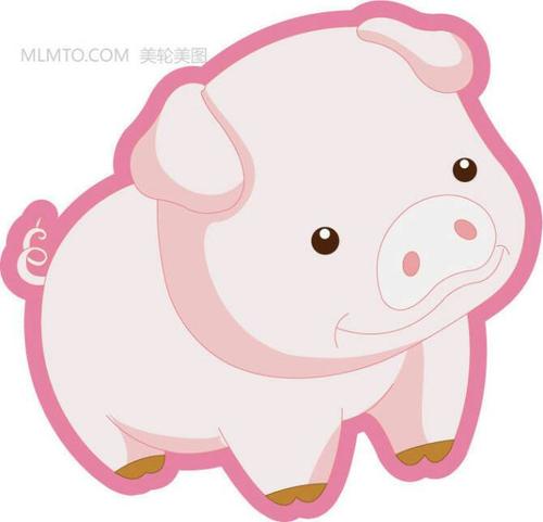 微信头像猪卡通可爱_绘画吧-画画