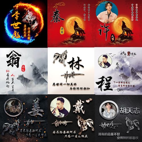 制作战队抖音快手微信头像定制狼图腾狼头像专属名字签名姓氏订制