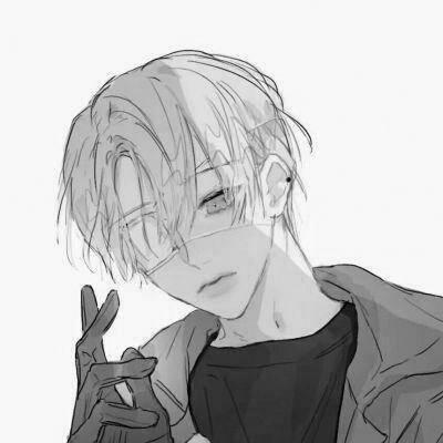 2019最火爆微信头像男生动漫黑白 我穿过悲伤然后再遇到绝望,男生头像