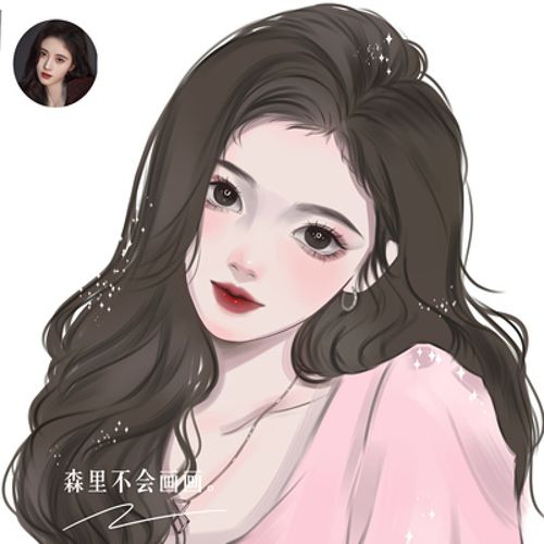 约稿 原创水彩画师接稿漫画卡通情侣微信头像约稿动漫设计手绘头像定