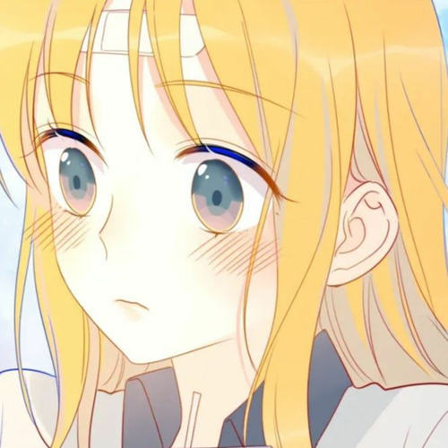 微信超受欢迎黄头发漫画女生头像,卡通头像图片-回车桌面