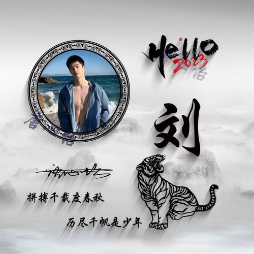 2023兔年大吉大利微信头像制作用自己名字照片生肖做头像好运招财