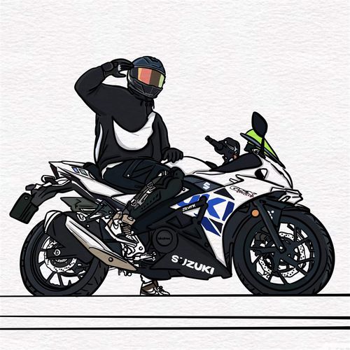 手绘机车头像定制汽车约稿q版卡通动漫画微信真人照片摩托车原创