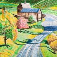 彩铅画风景头像图片_微信头像图片大全