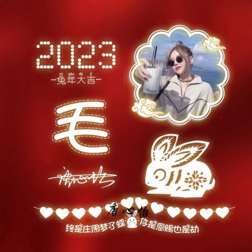 2023兔年头像百家姓抖音直播签名微信图片定制真人照片生肖姓名