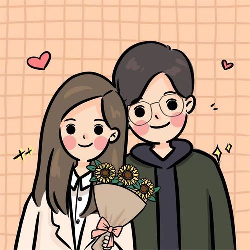 情侣手绘微信头像真人相片转卡通q版动漫画色约稿设计节日礼