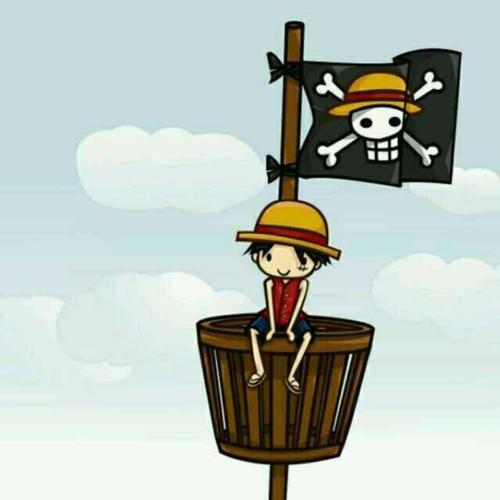 有没有大哥帮我把路飞后面的旗子p成国旗,微信官方那种,如图 用作头像