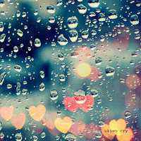 文字控情侣头像一对两张最美的是下雨天和你一