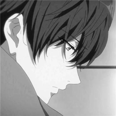 冷漠黑白酷酷的二次元男生头像 二次元男生qq动漫头像_男生头像 - qq
