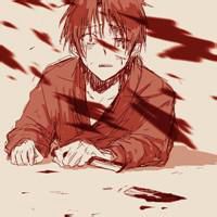 带血的伤感自残头像二次元 二次元自残血腥头像 (5)