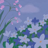 简单唯美的水粉画风景 (2)